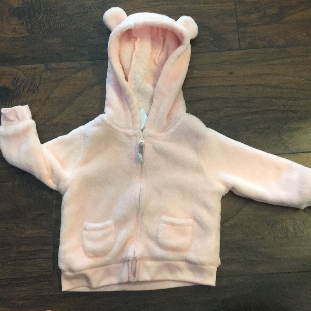 Carter’s pink Sherpa hooded coat with ears